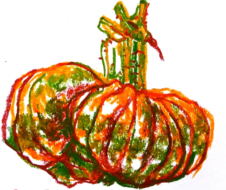 Pumpkin Marina di Chioggia - Oil pastel - Jenny Hill