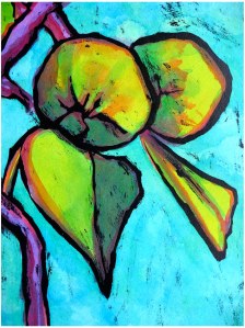 apples on  high branch